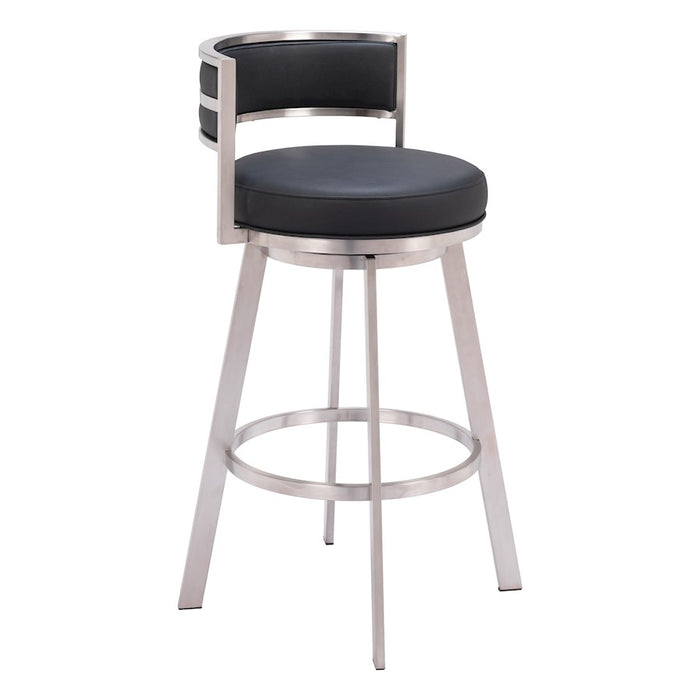Zuo Modern Gimsby Swivel BarStool, Black