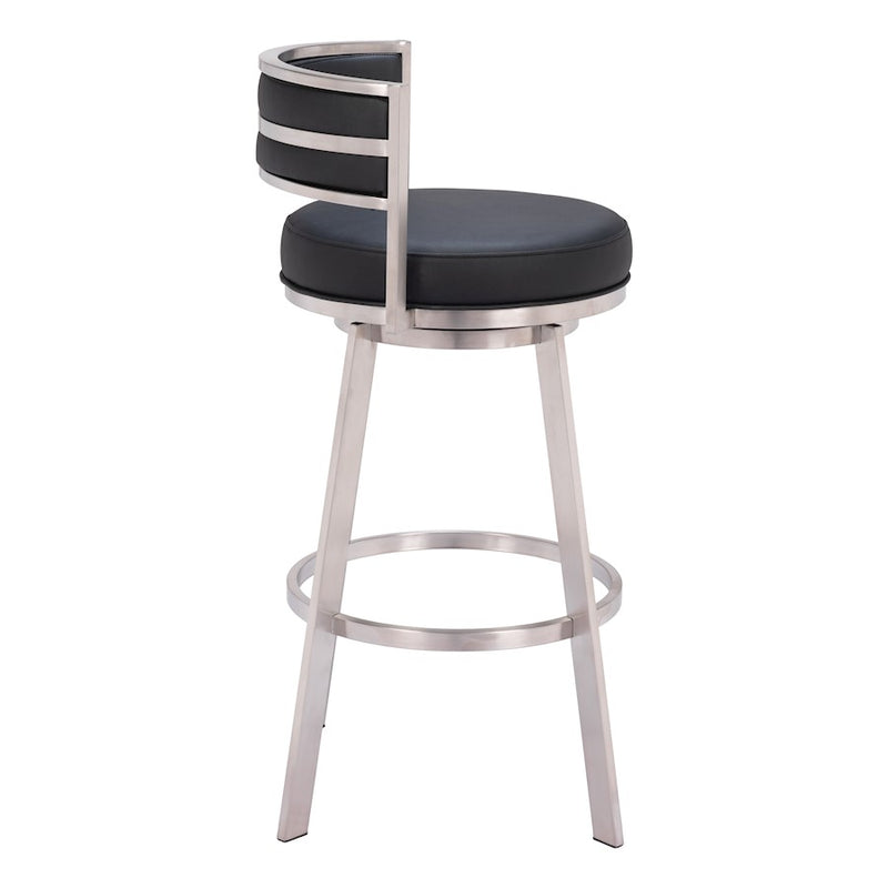 Zuo Modern Gimsby Swivel BarStool, Black