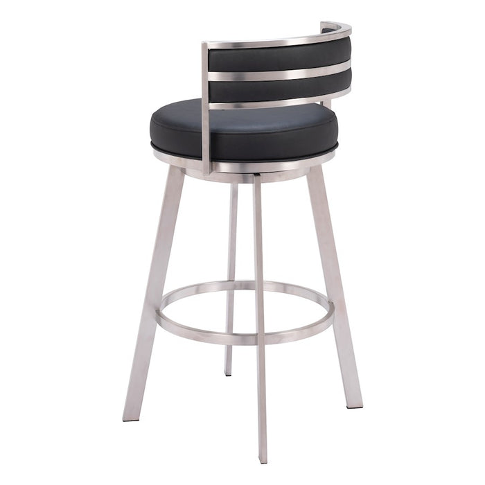 Zuo Modern Gimsby Swivel BarStool, Black