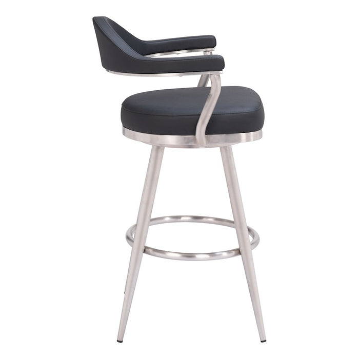 Zuo Modern Vagur Swivel BarStool, Black