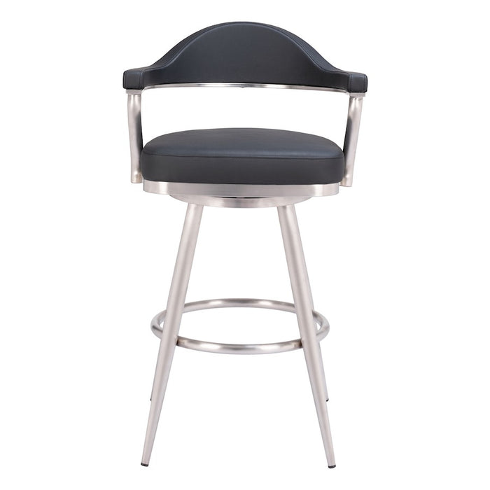 Zuo Modern Vagur Swivel BarStool, Black