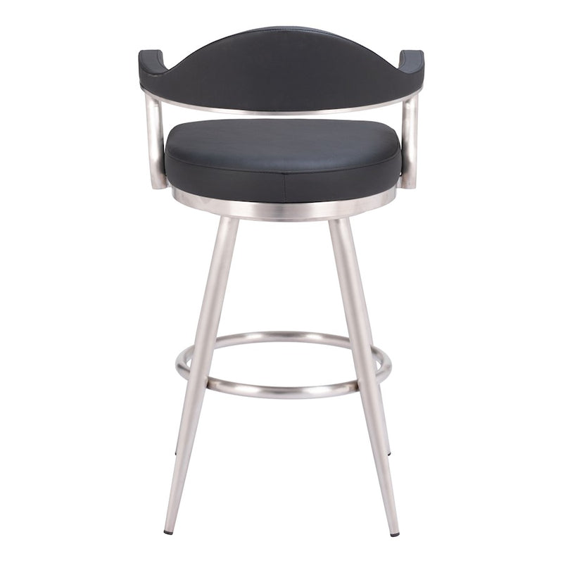Zuo Modern Vagur Swivel BarStool, Black