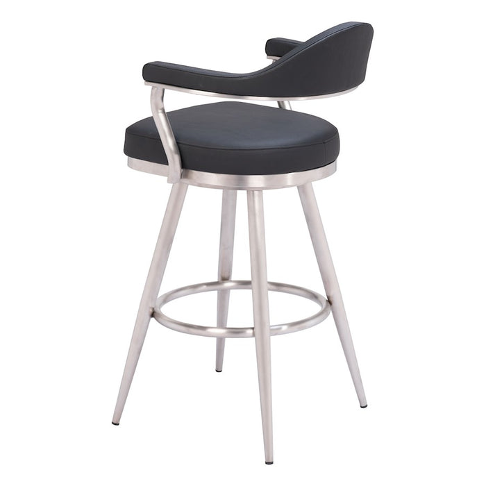 Zuo Modern Vagur Swivel BarStool, Black