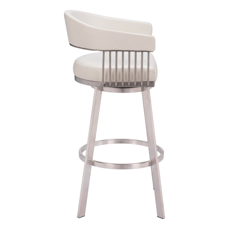 Zuo Modern Bantry Swivel BarStool, White