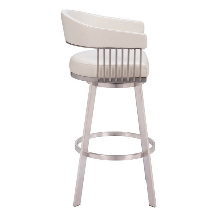 Zuo Modern Bantry Swivel BarStool, White