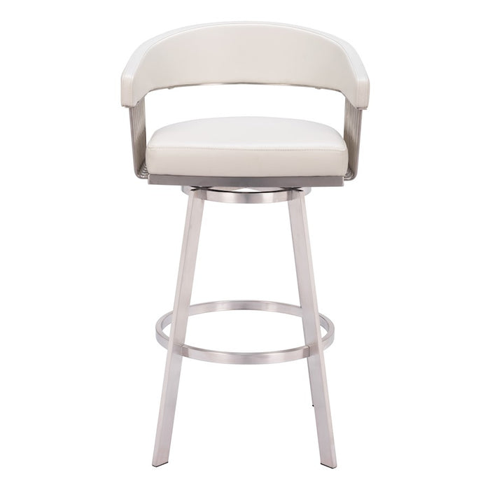 Zuo Modern Bantry Swivel BarStool, White