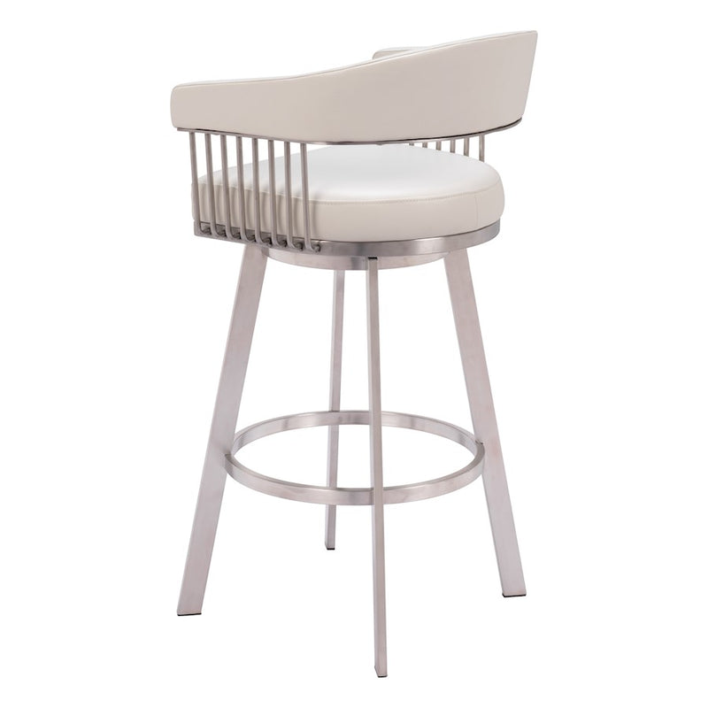 Zuo Modern Bantry Swivel BarStool, White