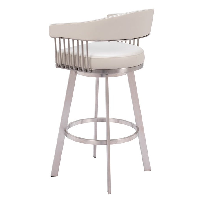 Zuo Modern Bantry Swivel BarStool, White