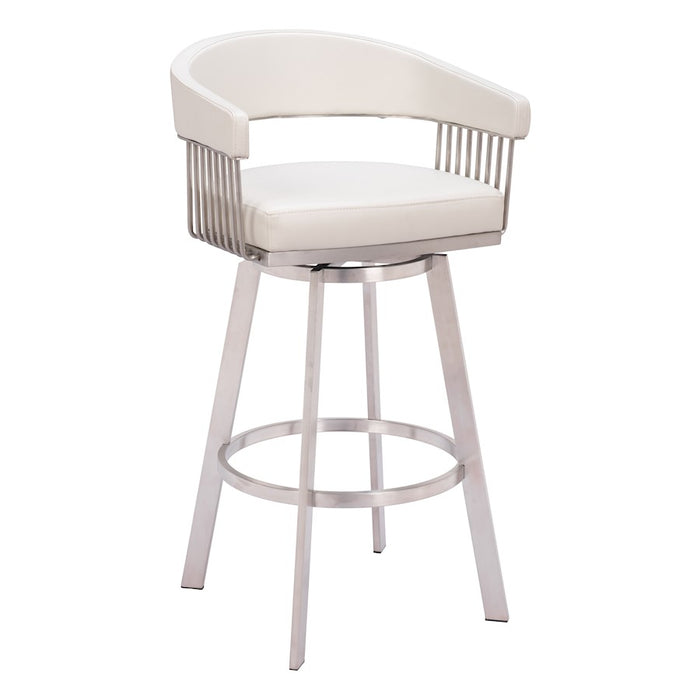 Zuo Modern Bantry Swivel BarStool, White