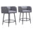 Zuo Modern Horbat Counter Stool Set of 2, Gray - 110065