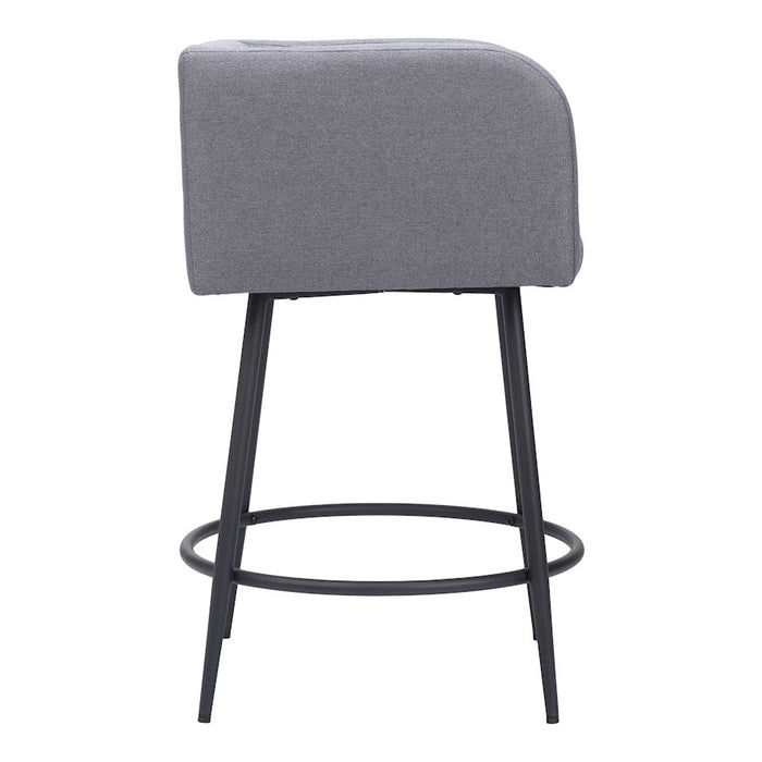Zuo Modern Horbat Counter Stool Set of 2, Gray