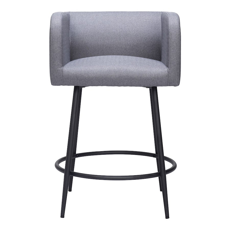 Zuo Modern Horbat Counter Stool Set of 2, Gray