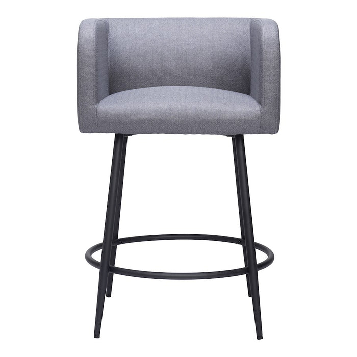 Zuo Modern Horbat Counter Stool Set of 2, Gray