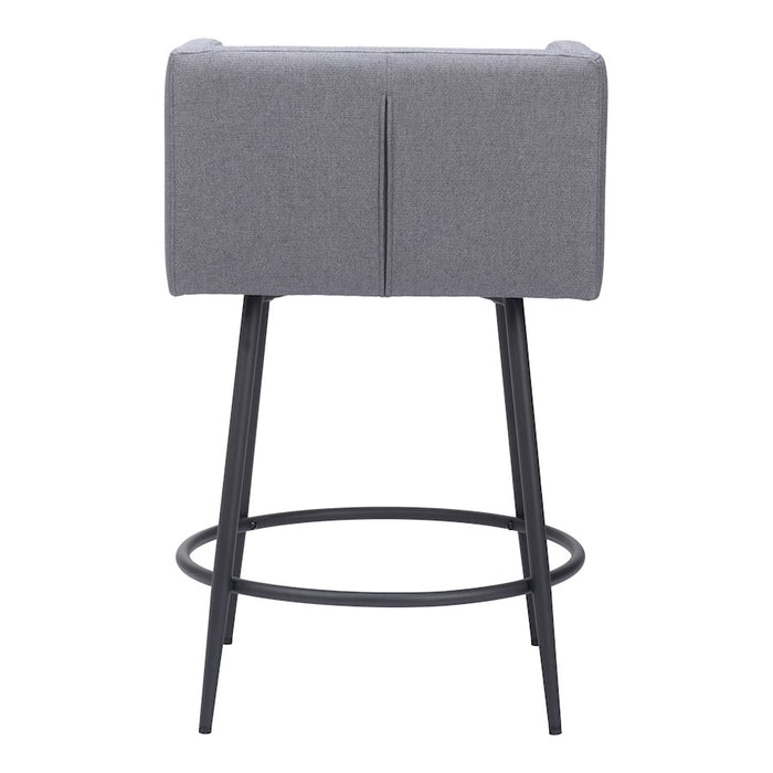 Zuo Modern Horbat Counter Stool Set of 2, Gray