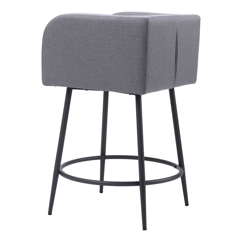 Zuo Modern Horbat Counter Stool Set of 2, Gray