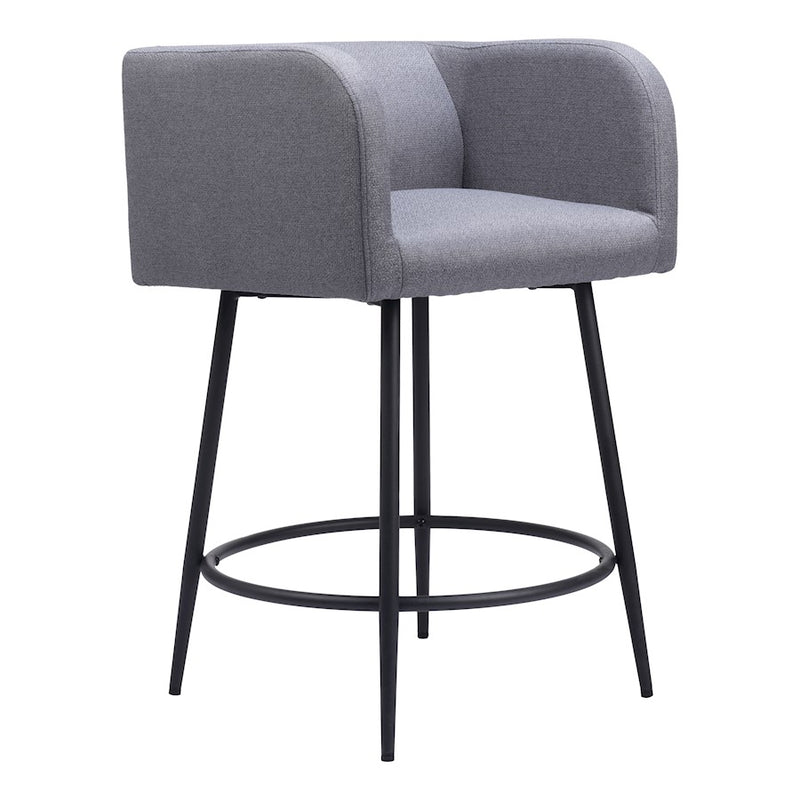 Zuo Modern Horbat Counter Stool Set of 2, Gray