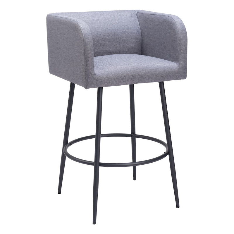 Zuo Modern Horbat BarStool Set of 2, Gray