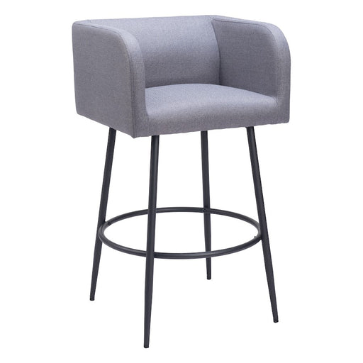 Zuo Modern Horbat BarStool Set of 2, Gray