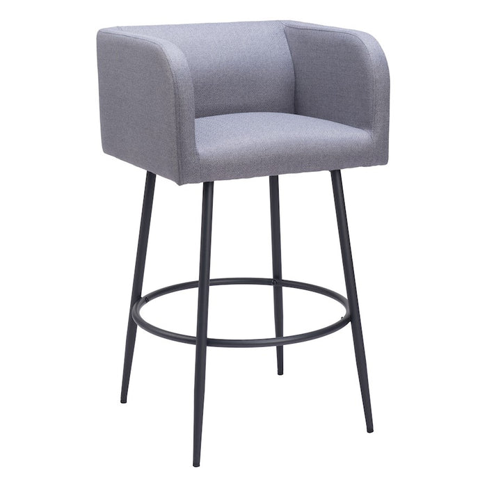 Zuo Modern Horbat BarStool Set of 2, Gray