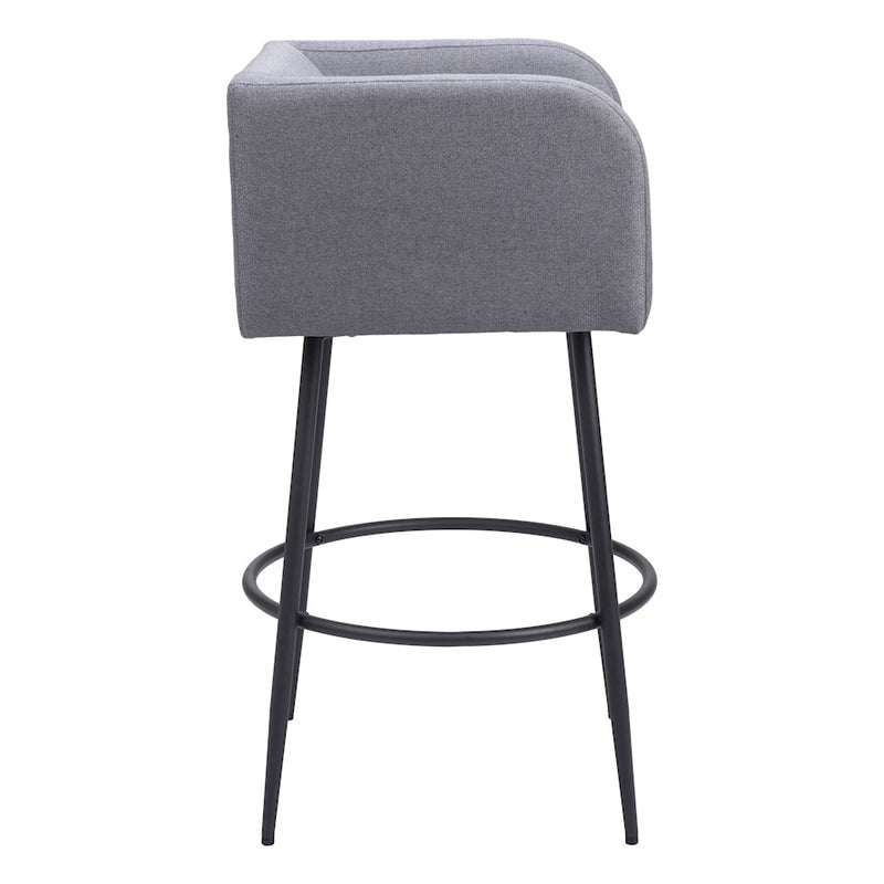 Zuo Modern Horbat BarStool Set of 2, Gray