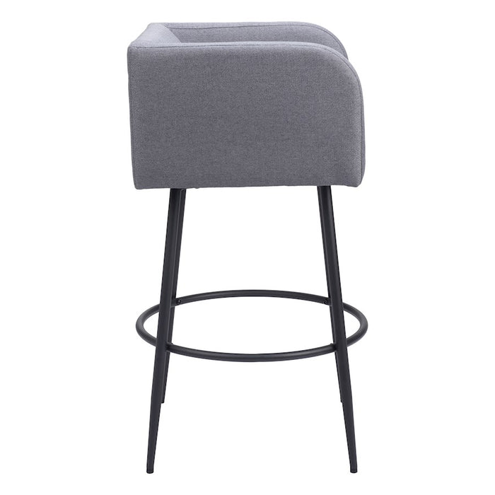 Zuo Modern Horbat BarStool Set of 2, Gray