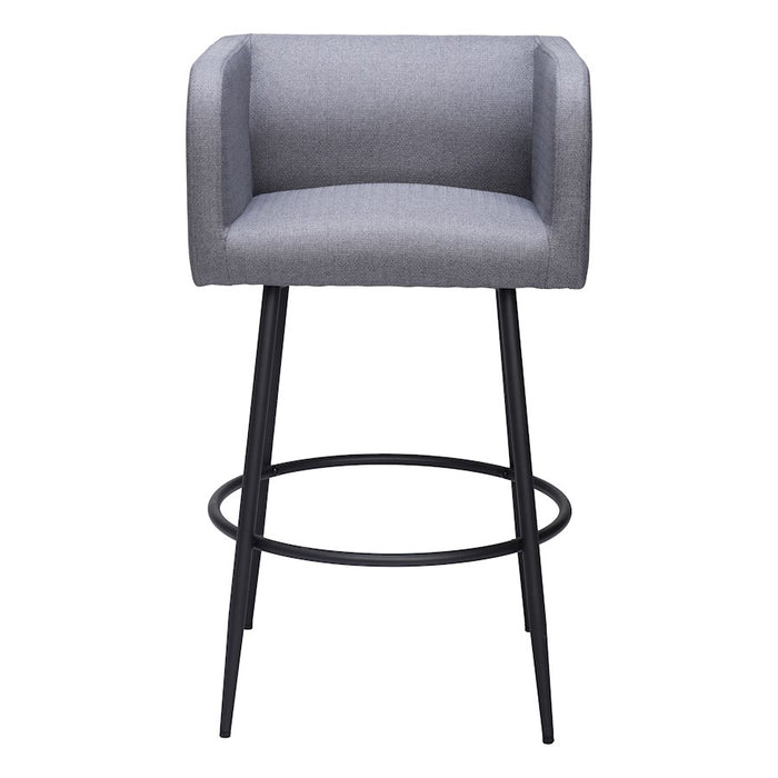 Zuo Modern Horbat BarStool Set of 2, Gray