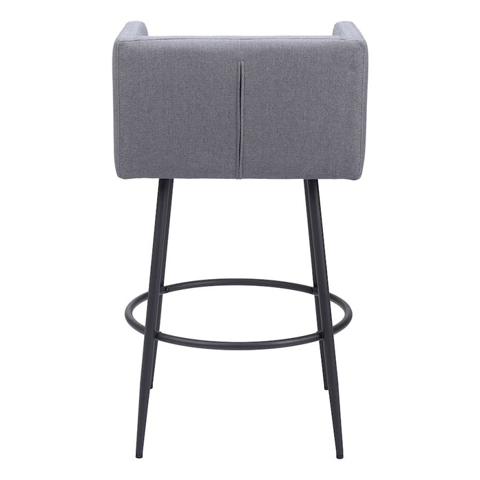 Zuo Modern Horbat BarStool Set of 2, Gray