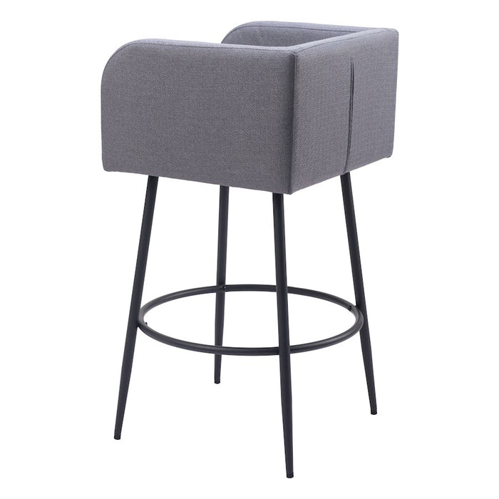 Zuo Modern Horbat BarStool Set of 2, Gray