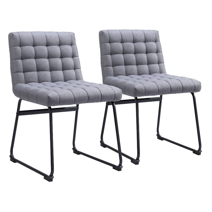 Zuo Modern Pago Dining Chair Set of 2, Gray - 110070