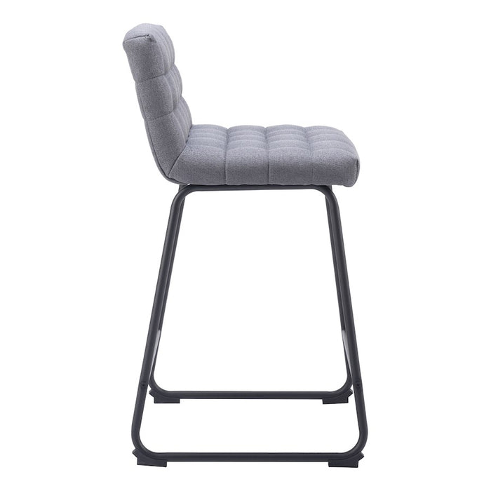 Zuo Modern Pago Counter Stool Set of 2, Gray