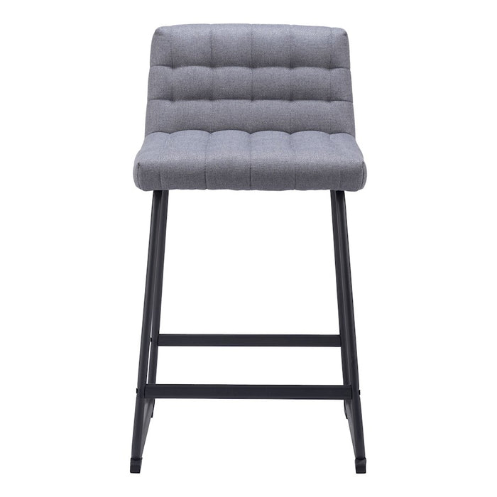 Zuo Modern Pago Counter Stool Set of 2, Gray