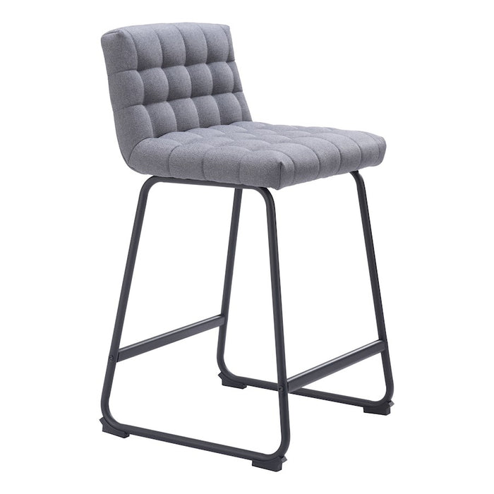 Zuo Modern Pago Counter Stool Set of 2, Gray