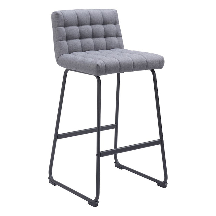 Zuo Modern Pago BarStool Set of 2, Gray
