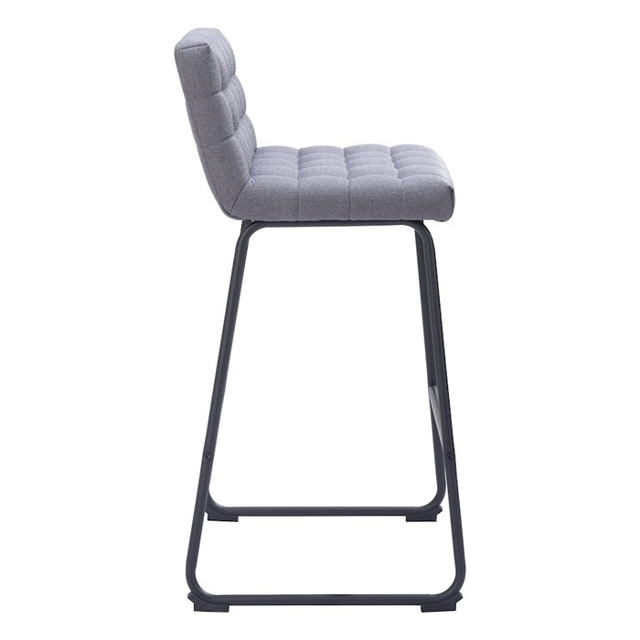 Zuo Modern Pago BarStool Set of 2, Gray