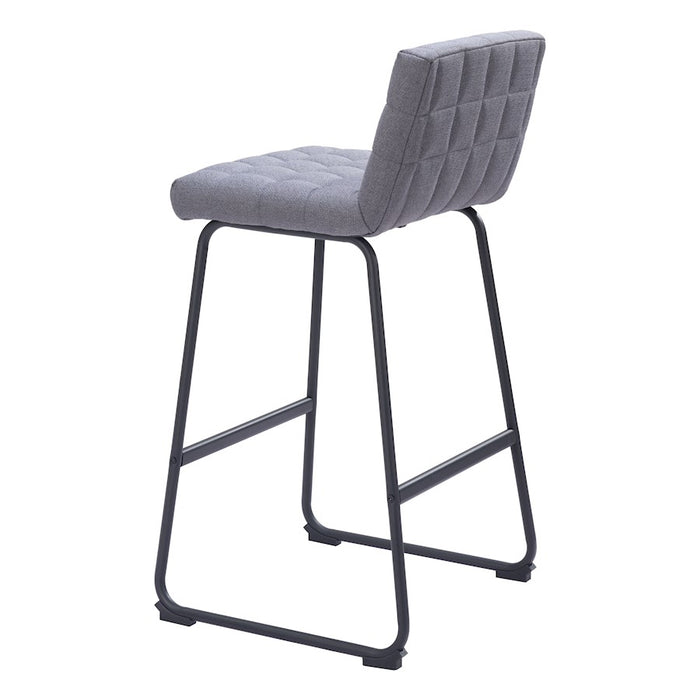 Zuo Modern Pago BarStool Set of 2, Gray