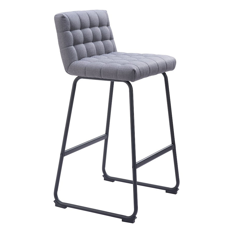 Zuo Modern Pago BarStool Set of 2, Gray