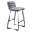 Zuo Modern Pago BarStool Set of 2, Gray