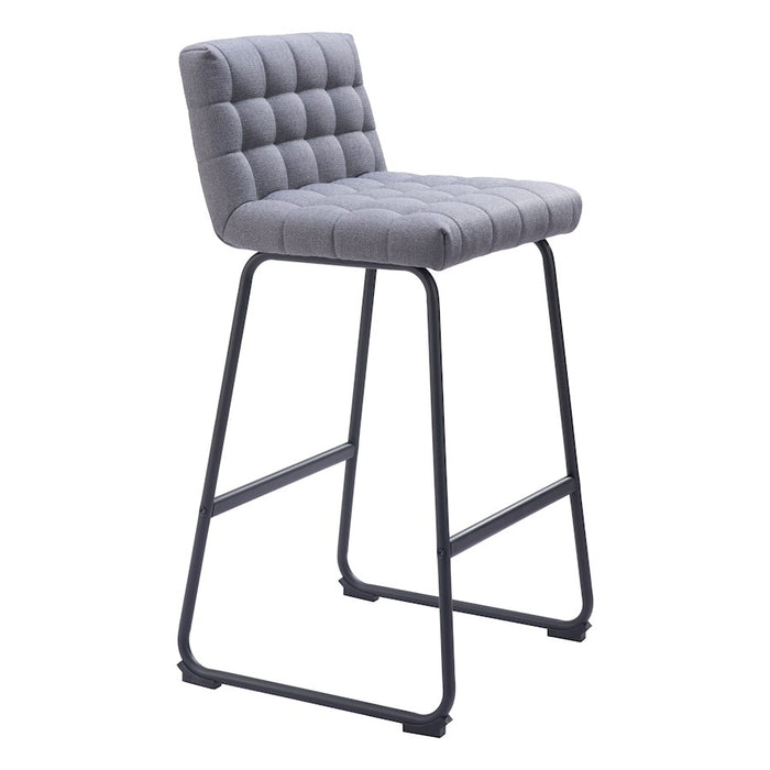 Zuo Modern Pago BarStool Set of 2, Gray