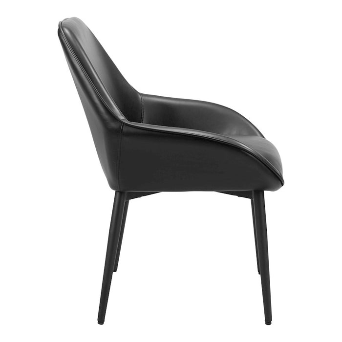 Zuo Modern Vila Dining Chair Set of 2, Black