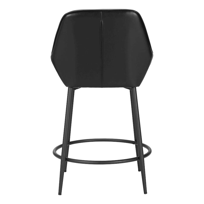 Zuo Modern Vila Counter Stool Set of 2, Black