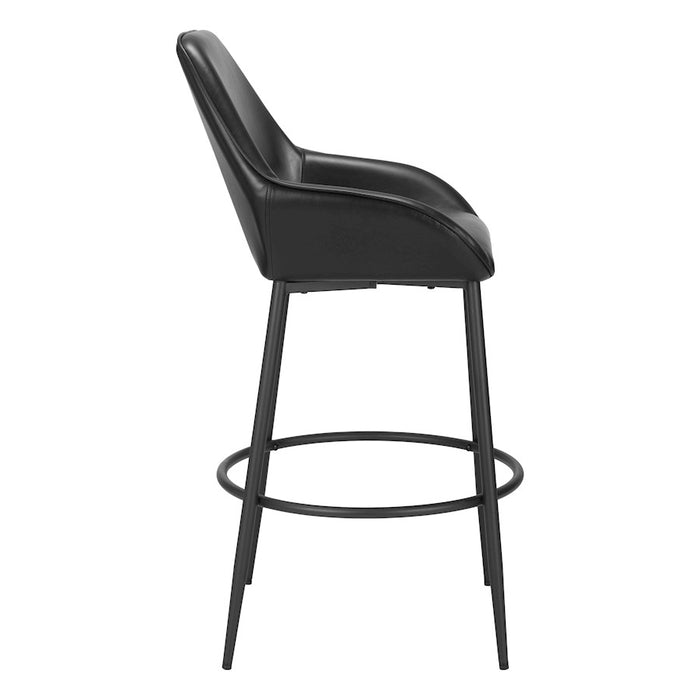 Zuo Modern Vila Barstool Set of 2, Black