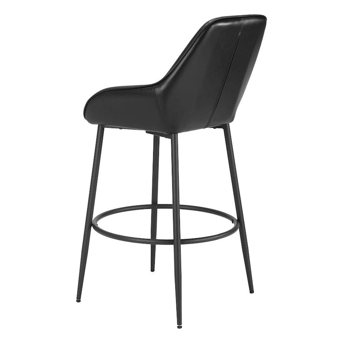 Zuo Modern Vila Barstool Set of 2, Black