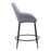 Zuo Modern Vila Counter Stool Set of 2, Gray