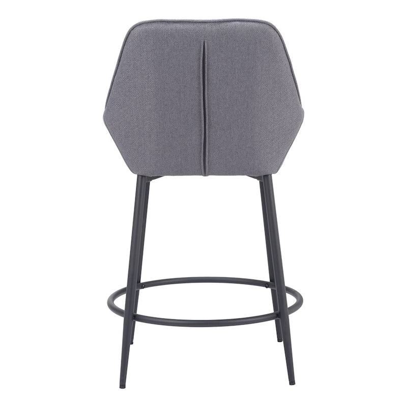 Zuo Modern Vila Counter Stool Set of 2, Gray