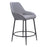 Zuo Modern Vila Counter Stool Set of 2, Gray