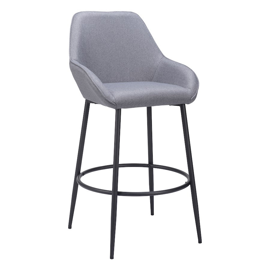 Zuo Modern Vila Barstool Set of 2, Gray - 110078