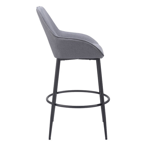 Zuo Modern Vila Barstool Set of 2, Gray