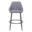 Zuo Modern Vila Barstool Set of 2, Gray