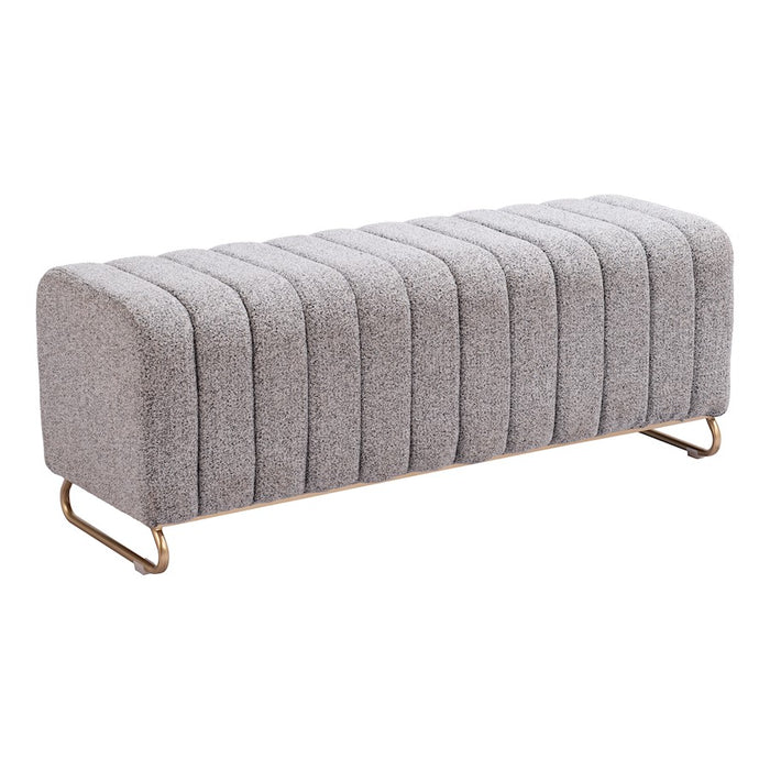 Zuo Modern Pender Bench, Stone Gray
