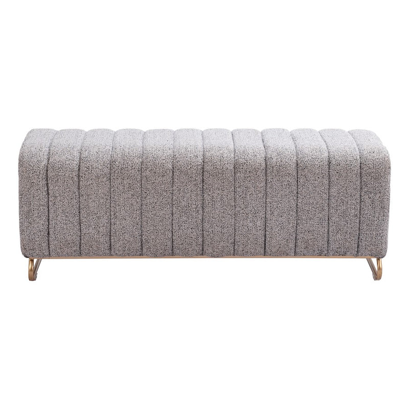 Zuo Modern Pender Bench, Stone Gray